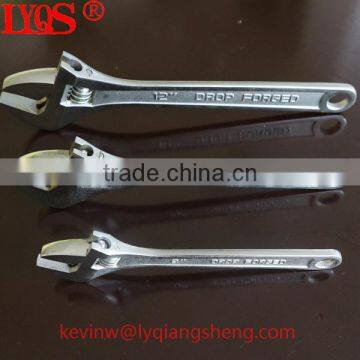 European chrome plated adjustable wrench