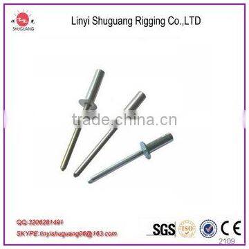 High quality aluminum silver color open type blind rivet manufacturer