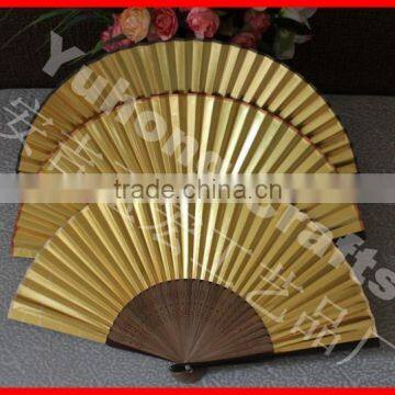 Gold and Silver Color Japanese Hand Fan photo-2