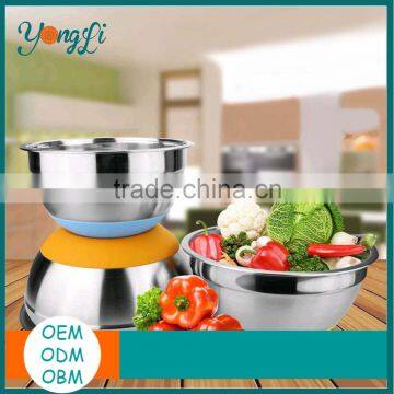 Hight Quality Mixing Bowls - Silicone Bottom Stainless Steel Soup Bowl