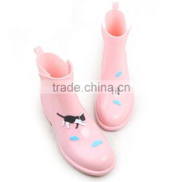 Hotsale Special Design Print Ankle High PVC Rain Boot photo-2