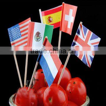 Party Decorative Chinese Bamboo Cocktail Flag Pick photo-5