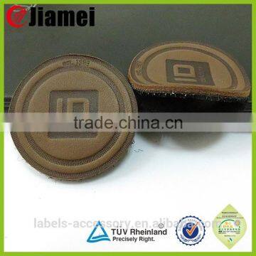 Fashion decorative label embossed leather stickers