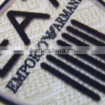 3D Embroidery badge/patch + Flocking heat transfer offset heat transfer