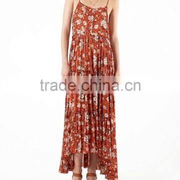 Gypsy Long Dress Chiffon New Style Women Maxi Dress With Full Tiered Skirt HSd5174 photo-2