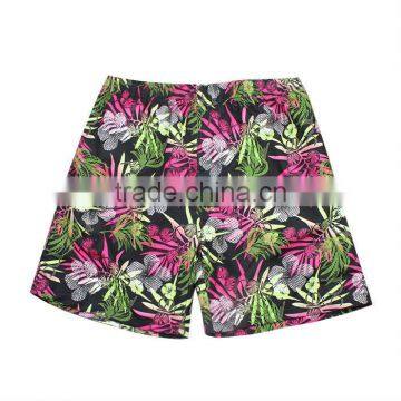 Flower print beach attractive 100% cotton short man pants