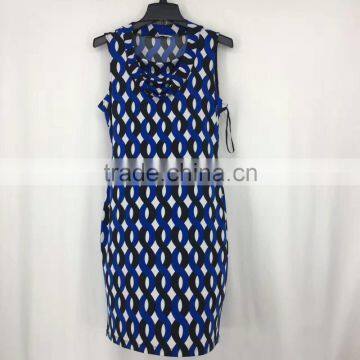 Women clearance lots sleeveless geometric pattern print fashion dress