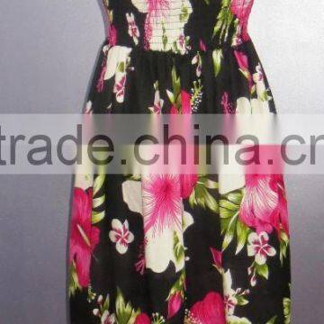 Ladies Spaghetti Strap Fancy Floral Rayon Tube Dresses photo-5