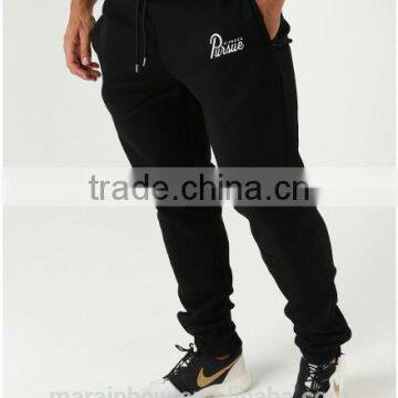 Mens Grey Tapered Gym Jogger Pants Polyester Cotton Fleece Black Fitness Sweatpants Navy Blue Fitted Joggers photo-6