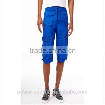 2016 Men's Blue Men's Multi-Pocket Flight Cargo Shorts