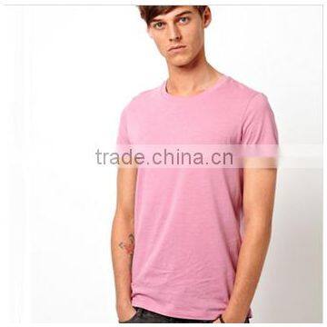 100%cotton blank pink t shirt wholesale