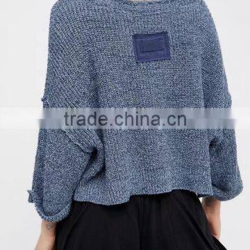 Runwaylover 127 New Style 2017 Ladies Deep V-Neck Loose Knitted T-Shirts photo-5