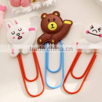 Planner Clip Nimal Shape Silica Gel Paper Clip Customizable Cartoon Clip
