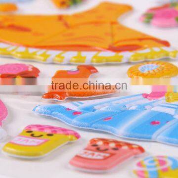 Children Puffy Sticker ,handbag Multicolor Decoration Stikcer Bubble DIY Sticker Foil Sticker photo-6