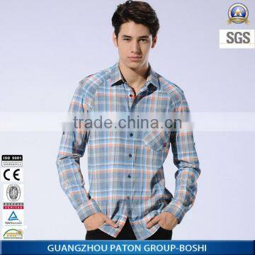 Custom Logo polyester cotton flannel shirt