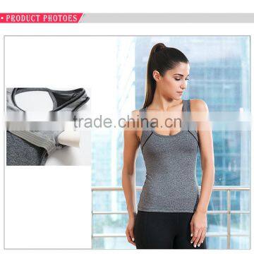 Sexy Girls Custom Gym Fitness Yoga Wear Custom Tank Tops Women With Mesh Design photo-4