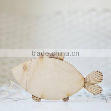 Big 12cm Wooden Fish Shape Craft Make Your Own DIY Decorations