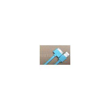 Blue 30 pin IPhone 4 Charger USB Cable / Ipad 2 USB Charger Cable
