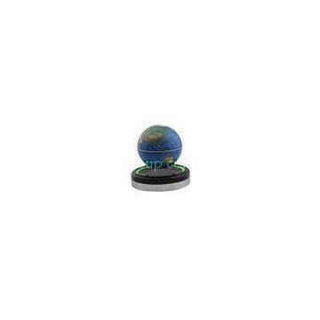 20mm Blue Magnetic Levitating Globe , Rotating Floating Anti Gravity Globe