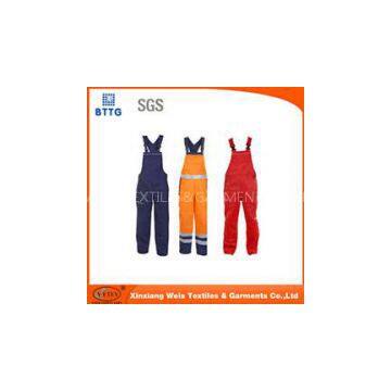 Manufacture Cotton Overalls Cargo Grey Bib Pants Dungarees Industrial Safety Workwear photo-2