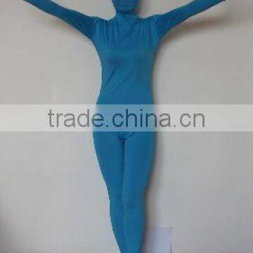 wholesale adult and kids lycra spandex blue zentai suit