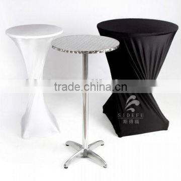 Wholesale Banquet Used Hotel Bar Lycra Spandex Cocktail Table Cover
