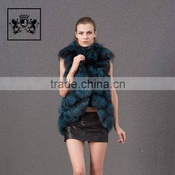 Factory Royal Wholesale Blue Fox Fur Vest Genuine Fox Fur Clothes photo-6