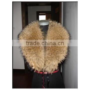 2015 Fashion Luxurious Raccoon Fur Collar for Jacket/ cheap collar