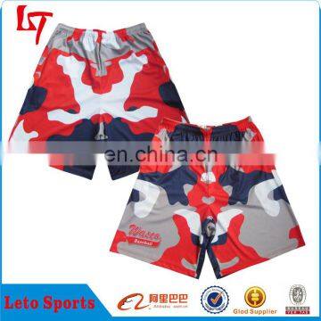 100%polyester dri fit sublimation custom camo shorts wholesale