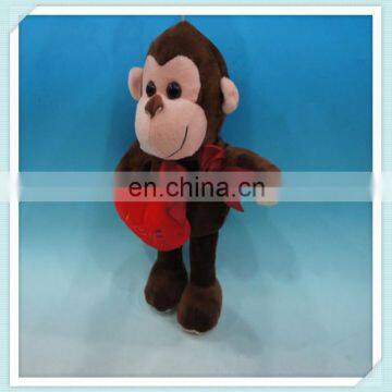 Little Monkey Plush Mini Toy with Heart