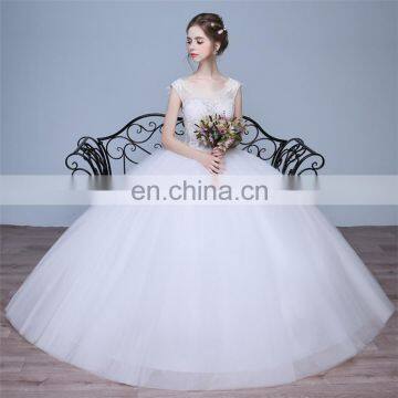 HS1604 Vintage Lace Applique Sheer Wedding Dresses 2017 Elegant Court Train Ruched Tulle Plus Size Bridal Gowns Custom Made photo-2