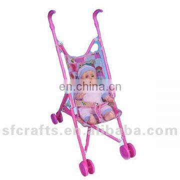 2014 plastic baby stroller car seat with doll