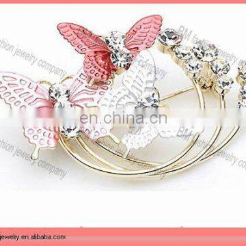 High Quality Colorful Butterfly Crystal Jewelry Pin Brooch wholesale