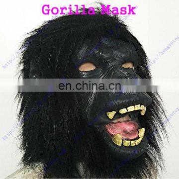 Adult Size Full Face Animal Mask Gorilla Mask with Hair for Party