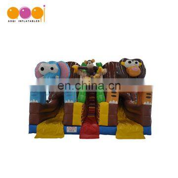 child inflatable climbing jump dry/wet duel slides for business