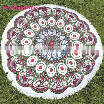 Home Decor Indian Mandala Round Microfiber Tapestry Mandala