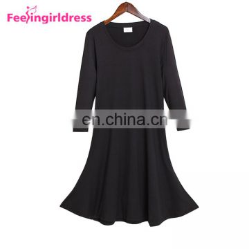 Wholesale Soft Long Sleeve Black Women Kimono Mini Dresses In Bulk