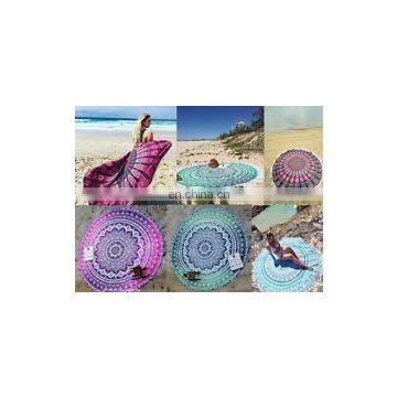 Mandala Roundie Hippie Boho 72' Round Table Cover Yoga Mat Indian Art Wholesale Lot Round Mandala Wall Hanging Beach Towel Throw