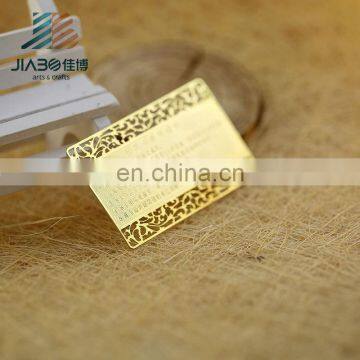 Jiabo custom hollow photo etched gold metal bookmark