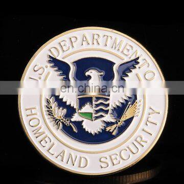 Doule Sides Antique Gold Plated Key Chain Shaped Coin photo-3