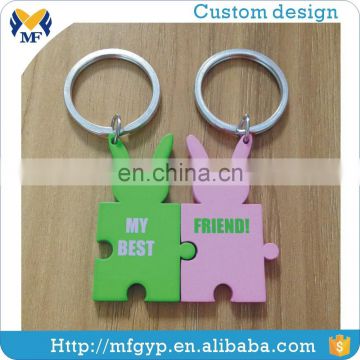 China cheap blank couple metal customized key chain