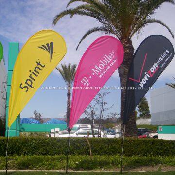 Wholesale Bow Flags Outdoor Advertising Promotional Teardrop Beach Flags photo-5