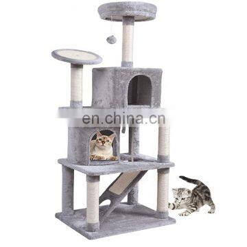 HQP-WJ109 HongQiang Hot Sale Pet Products for Kitten Sisal Katzen Scratch Post Cat Tree