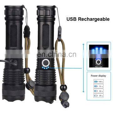 High Quality Flashlight Tactical XHP50 Emergency Torch Light Led Flashlight Self Defense Hunt Flashlight photo-5