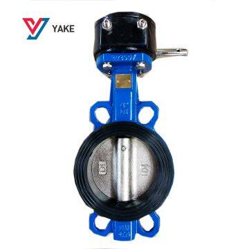 Ductile Iron Wafer handle Butterfly Valve with Worm Gear