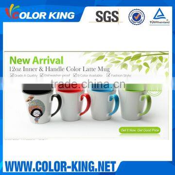 Manufacturer Wholesale 11oz Top Grade Inner Colourful Handle Sublimation Magic Mug