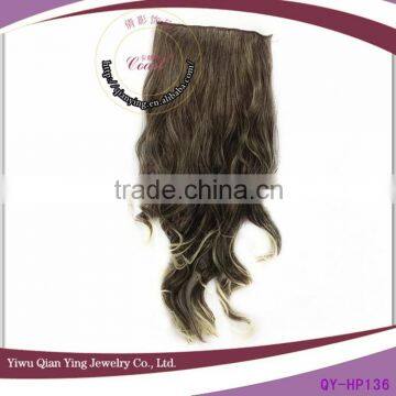 cheap new fashion grey colored ombre clip in curly hair extension