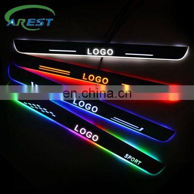 2PCS LED Door Sill  For Honda STEPWGN DBA-RG DBA-RK DBA-RP 2005 -2020 Door Scuff Plate Acrylic Car Welcome Light Accessories