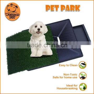 (1005) sythetic grass 3-pieces puppy relief system indoor dog pet toilet