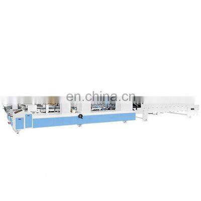 ZH-1050 High Speed automatic Hot Melt 4 6 Corner Gluing folding Machine For Cake Pizza Box